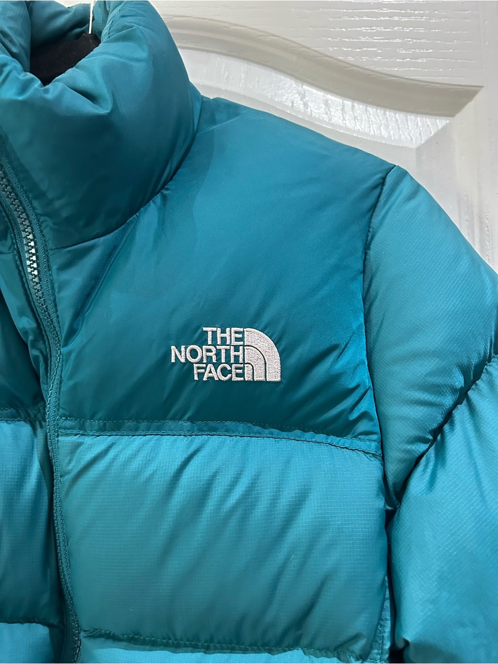 The North Face Teal Quilted Puffer Jacket - Picture 2 of 3